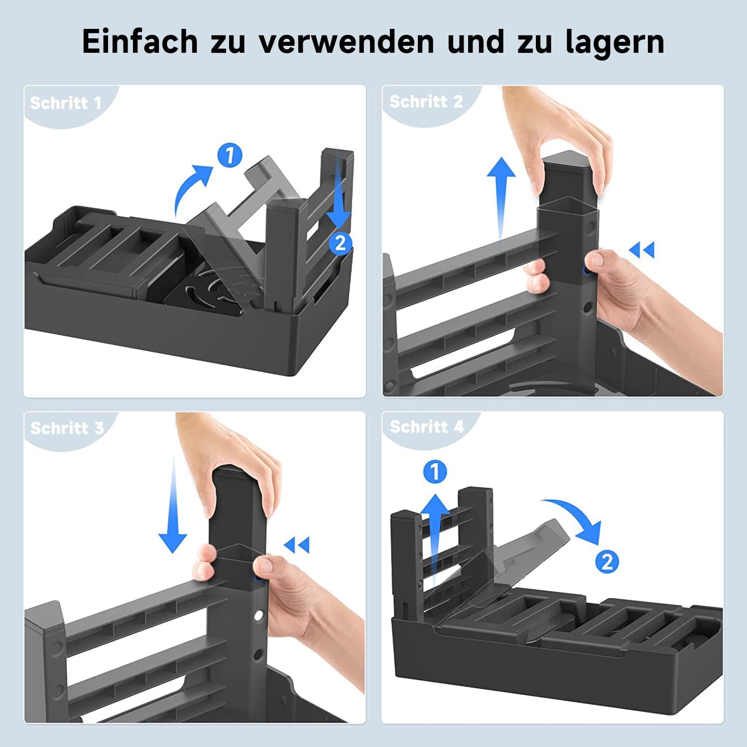 ELS PET Erhöhter Hundenapf: 2-In-1 Auslaufsicher Faltbarer Wassernapf & Langsamfutternapf Mit 4 Höhenverstellbarer Napfständer Für Große Mittelgroße Kleine Hunde & Haustiere Zu Hause